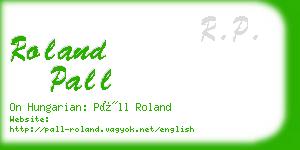 roland pall business card